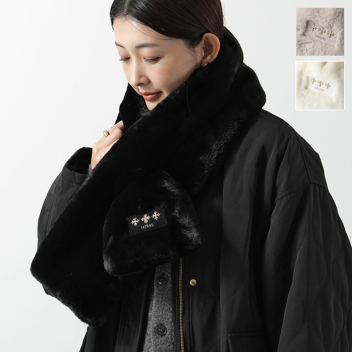 TATRAS タトラス マフラー MENISA メニサ LJXA0390153588 レディース ボア スカーフ フェイクファー ロゴ カラー3色のサムネイル