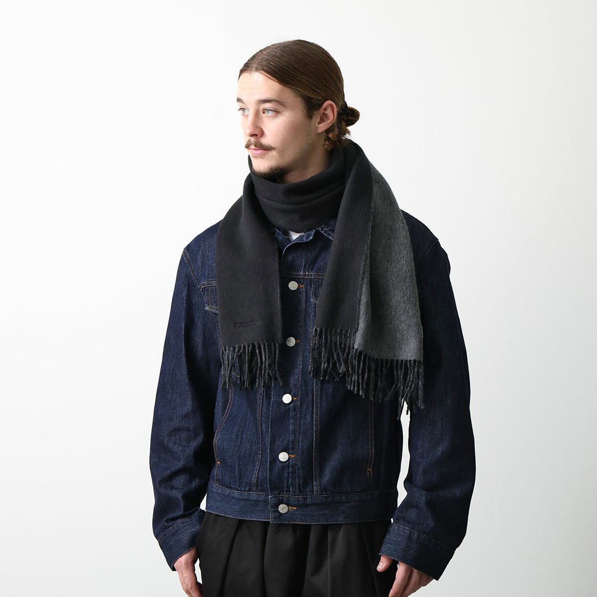 HERMES エルメス マフラー 170×40 レクトヴェルソ Recto Verso H393850T メンズ カ...