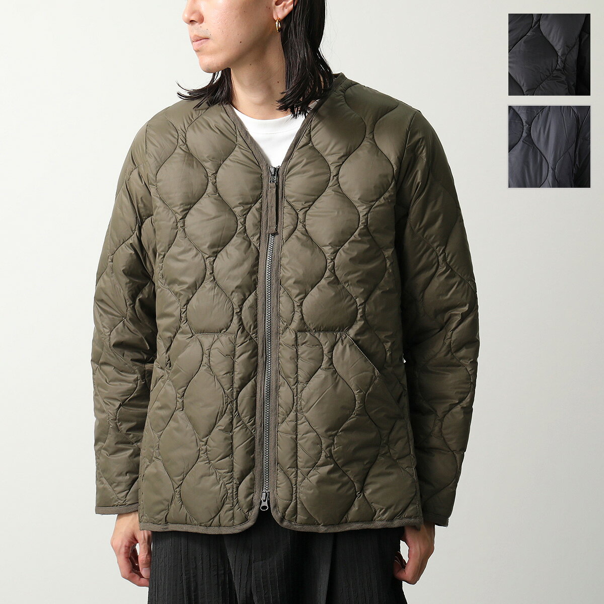 【最大2万円OFFクーポン対象・3/5限定】TAION タイオン ダウンジャケット MILITARY V NECK W-ZIP DOWN JKT ミリタリー Vネック 101ALSZML-1 メンズ ブルゾン パッカブル仕様 収納ポーチ付き カラー3色【dc_kikaku】