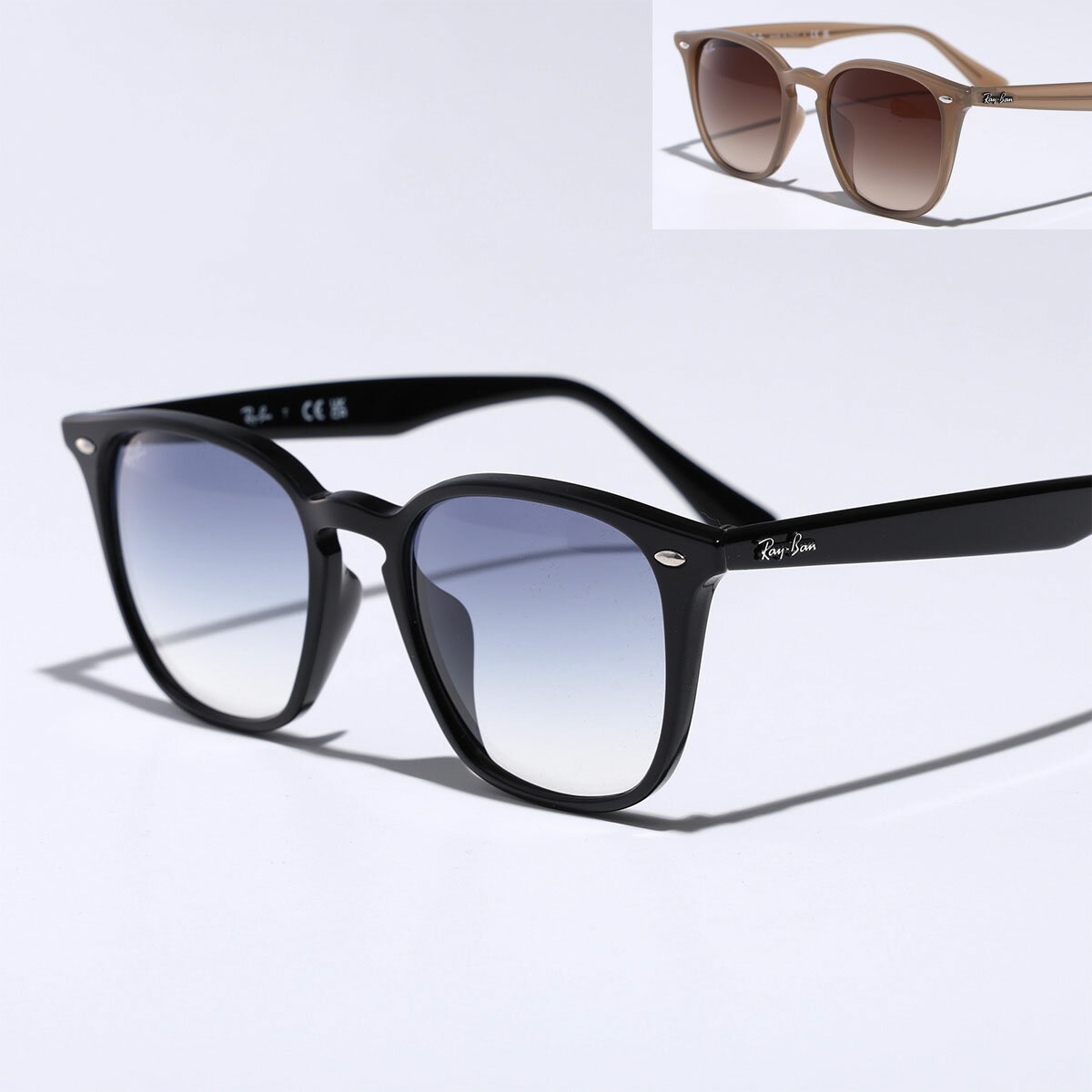 Ray-Ban レイバン サングラス RB4258-F レディース メンズ ウェリントン型 セルフレーム フルリム メタルロゴ ローブリッジフィット アイウェア カラー2色