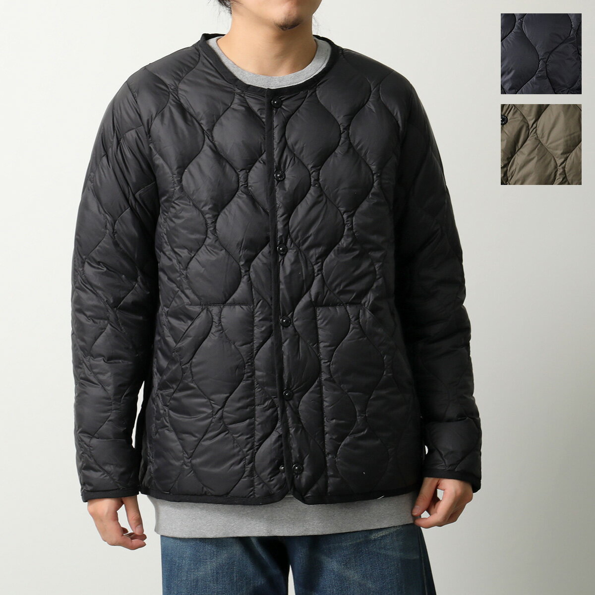 TAION タイオン ダウンジャケット 104ALSBML-1 メンズ ミリタリー クルーネック ソフトシェル パッカブル仕様 収納ポーチ付き カラー3色【dc_kikaku】