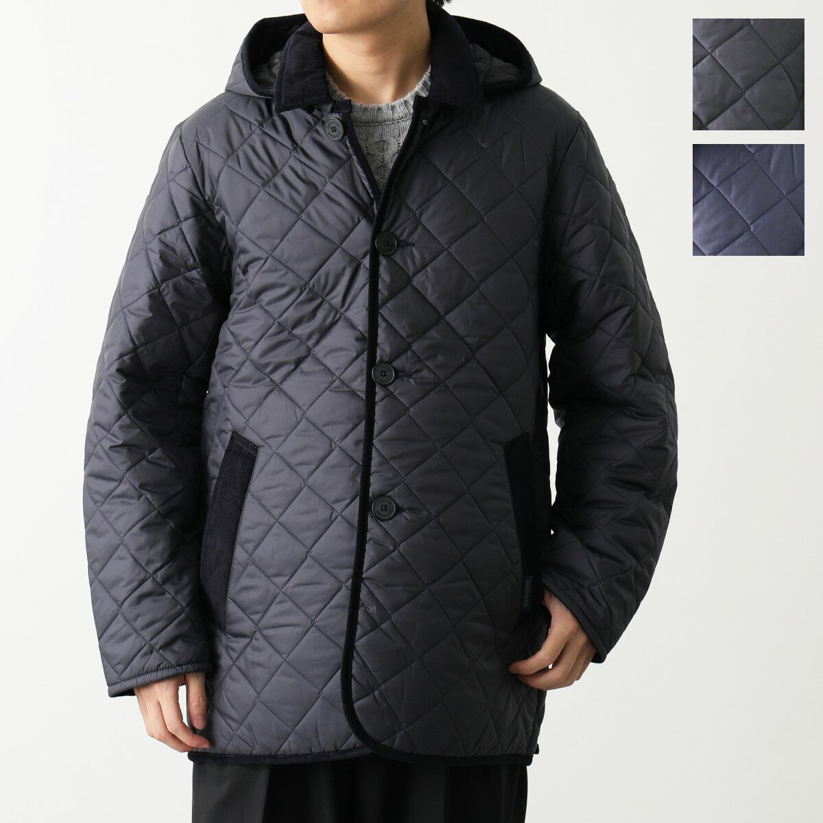 【訳あり-38のみ】LAVENHAM ラベンハム 中綿ジャケット DENSTON デンストン SLJ9004 メンズ フード付き キルティング G95/LAMP-BLACK-0060