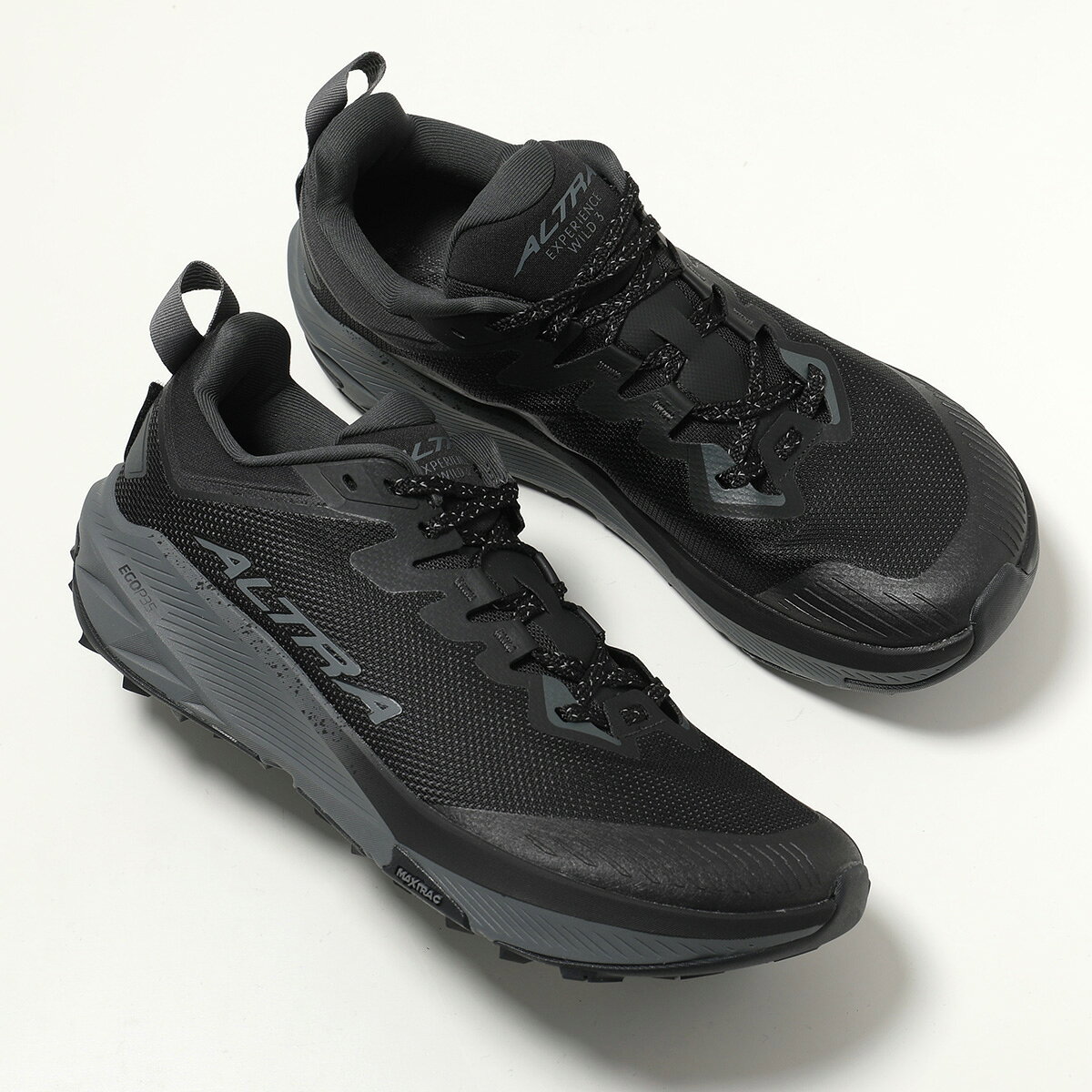ALTRA アルトラ スニーカー M EXPERIENCE WILD 3 エクスペリエンス ワイルド AL0A85U6001 メンズ ローカット メッシュ 軽量 トレイルランニング シューズ 靴 001/BLACK-BLACK【dc_kikaku】