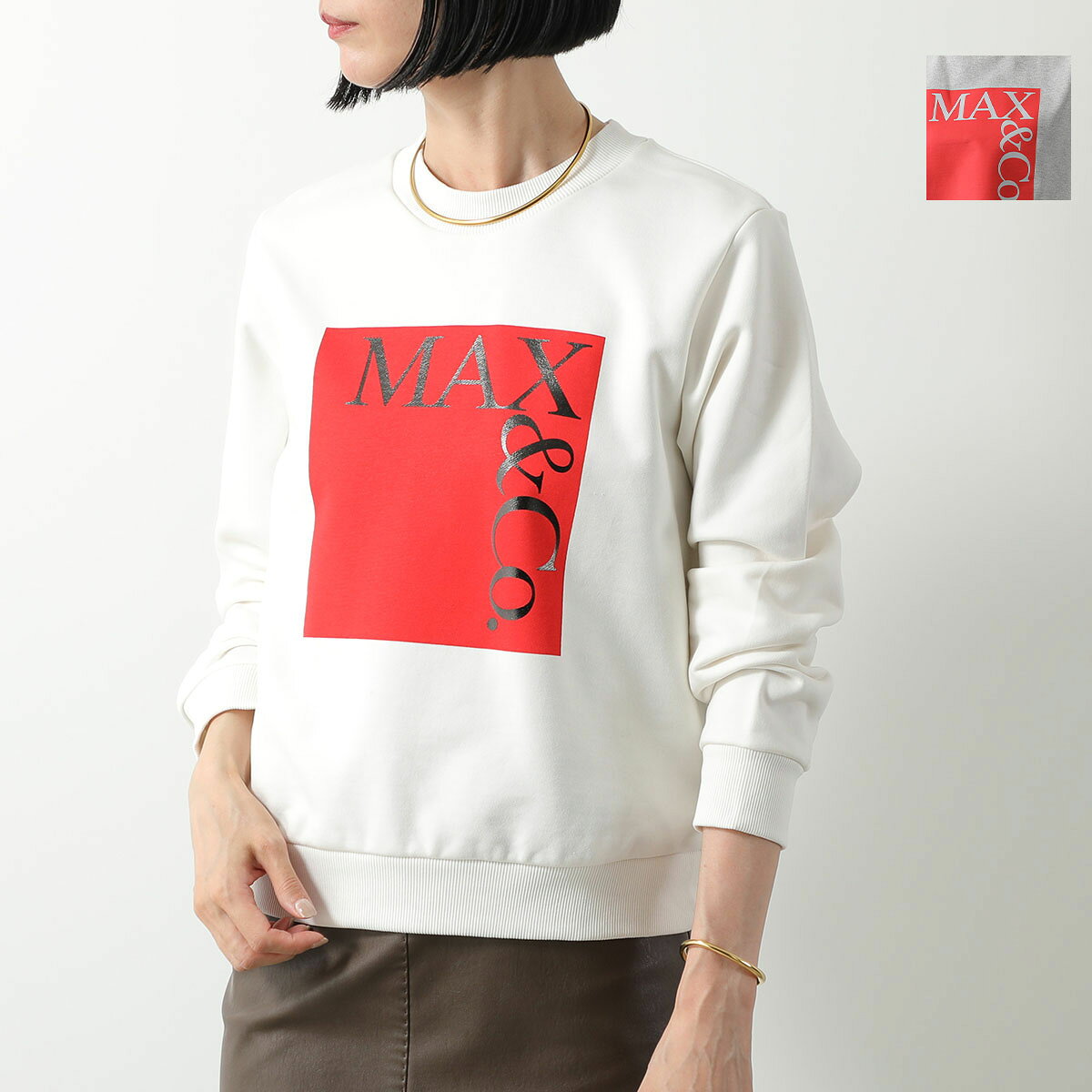 Max Mara(マックスマーラ) トレーナー サイズS レディース美品  - 白×黒×マルチ 長袖 楽天市場】MaxMara マックスマーラ（スウェット・トレーナー｜トップス