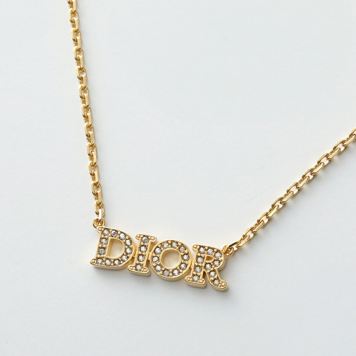 Dior ディオール ネックレス DIOREVOLUTION ディオレボリューション N3586WOMCY レディース メタル ペンダント クリスタル装飾 ロゴ アクセサリー 03S
