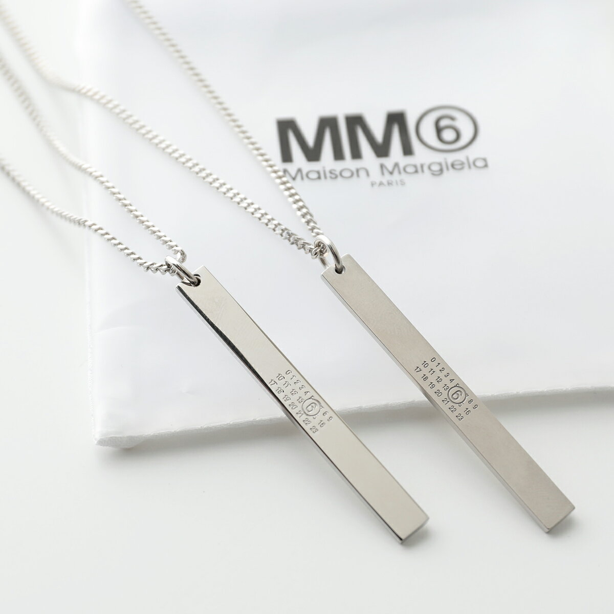 MM6 エムエムシックス メゾンマルジェラ ネックレス SM6UU0092 P6469 メンズ ニューメリック バー ペンダント アクセサリー カラー2色【dc_kikaku】