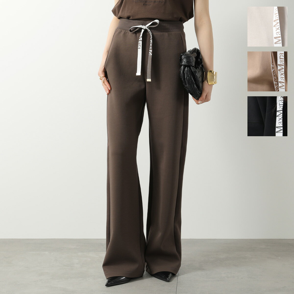 S MAX MARA エス マックスマーラ スウェットパンツ BALI バリ レディース ストレート ストレッチ コットンブレンド ロゴ カラー4色...