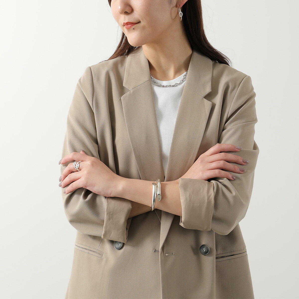 HERMES エルメス リング シェーヌ ダンクル アンシェネ ダブル Chaine d'ancre Enc...