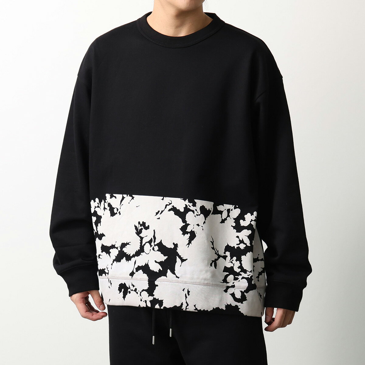 DRIES VAN NOTEN ドリスヴァンノッテン スウェットシャツ HAX PR ハックス 021137 3611 メンズ トレーナー ユーズド加工 クルーネック オーバーサイズ 900/BLACK