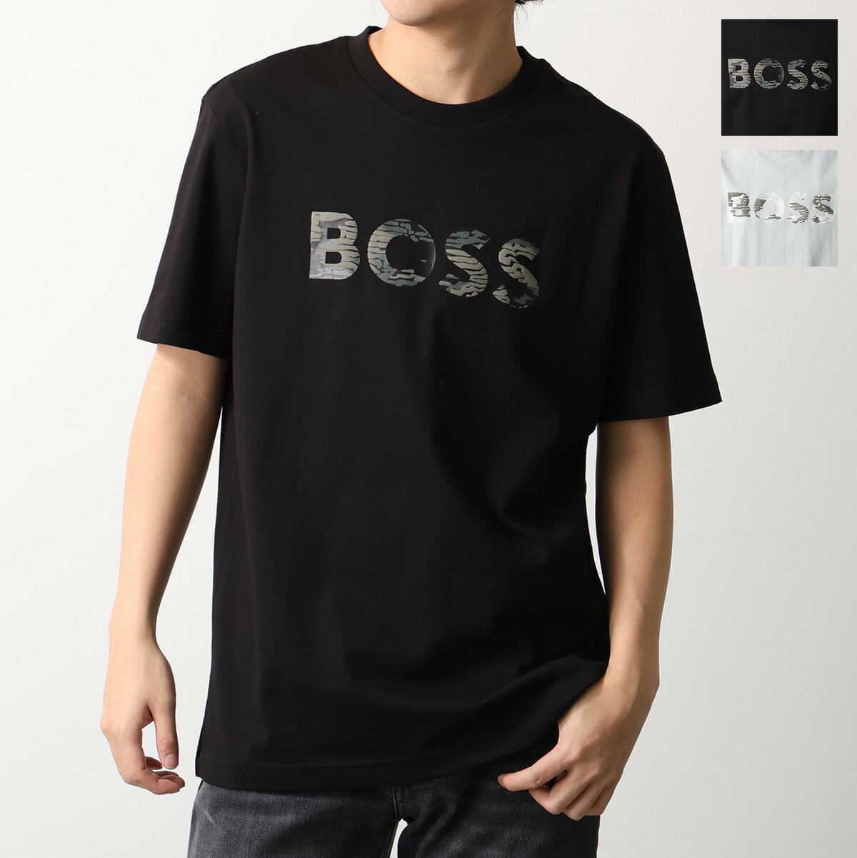 HUGO BOSS ORANGE ヒューゴボス Tシャツ Te_Insignia 50556009 メンズ プリント ロゴ コットン 半袖 カラー2色