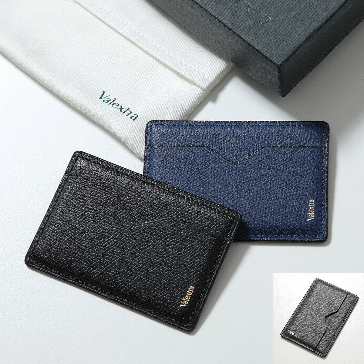 Valextra ヴァレクストラ カードケース SGNL0035028L99HT99 メンズ レディース レザー マグネット スマホ マグセーフ対応 ロゴ カラー3色