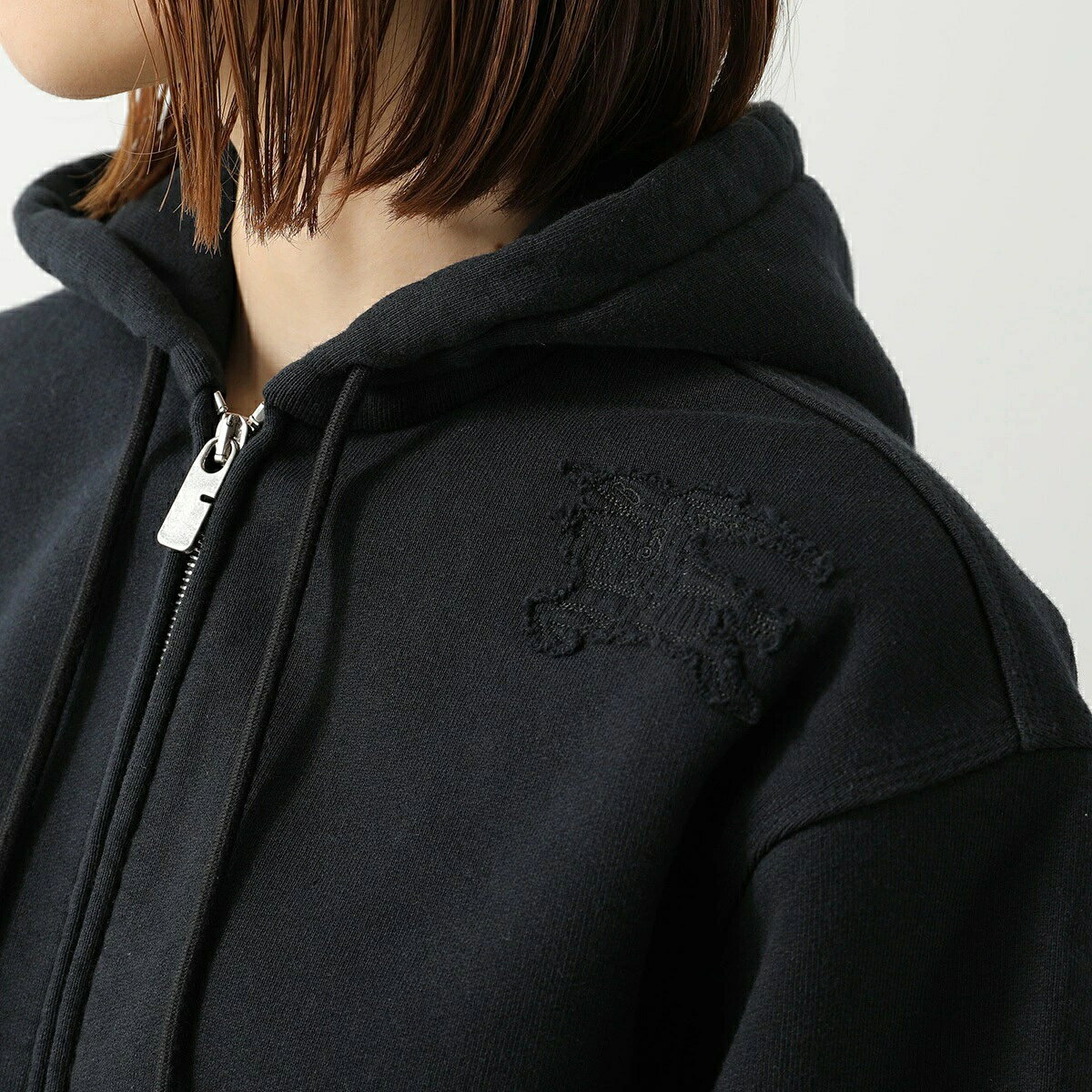 BURBERRY バーバリー パーカー 8084964 レディース ジップアップ フーディー スウェット コットン 裏起毛 刺繍 auc-marks-run-10567210 インポートセレクトmusee サンプル画像2