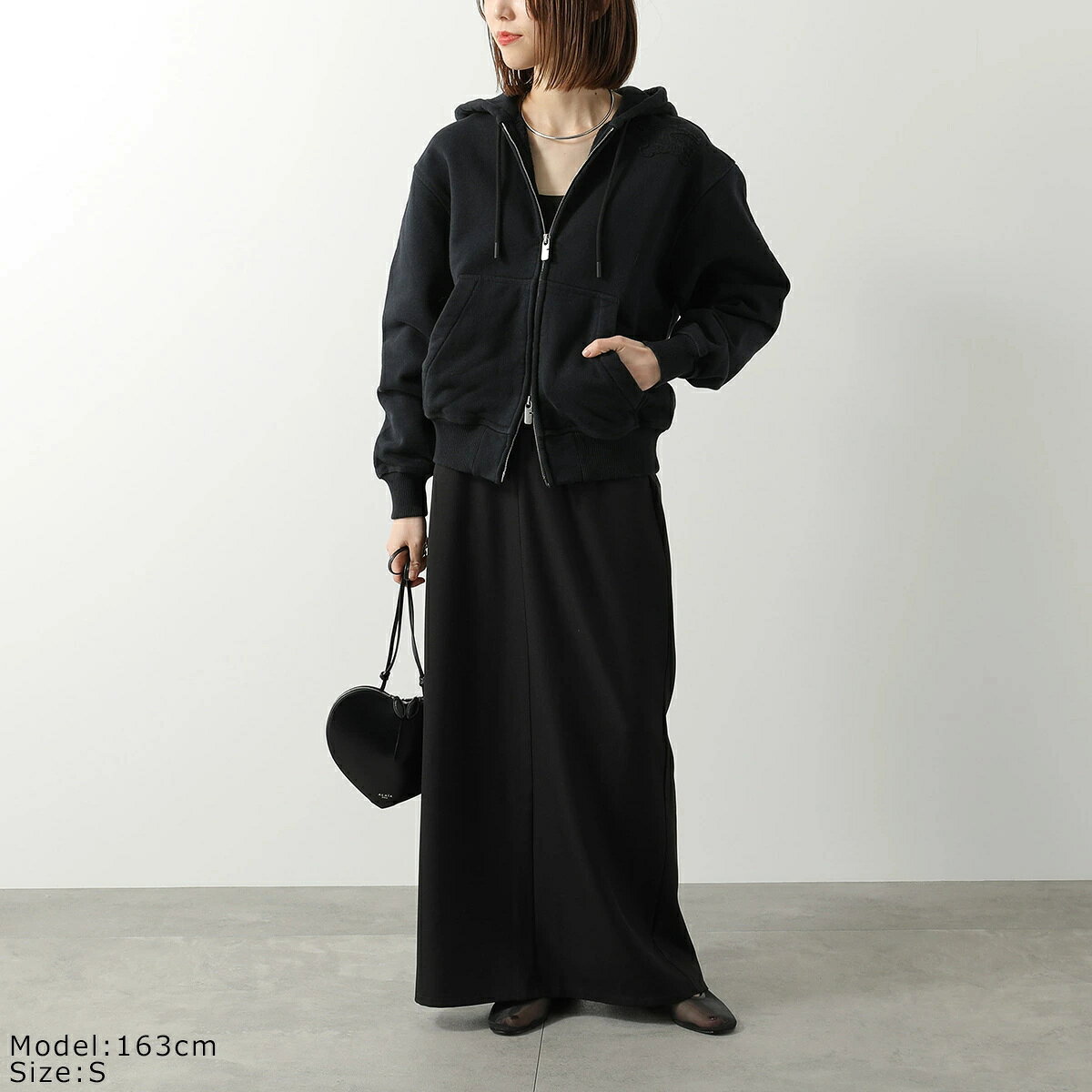 BURBERRY バーバリー パーカー 8084964 レディース ジップアップ フーディー スウェット コットン 裏起毛 刺繍 auc-marks-run-10567210 インポートセレクトmusee サンプル画像3
