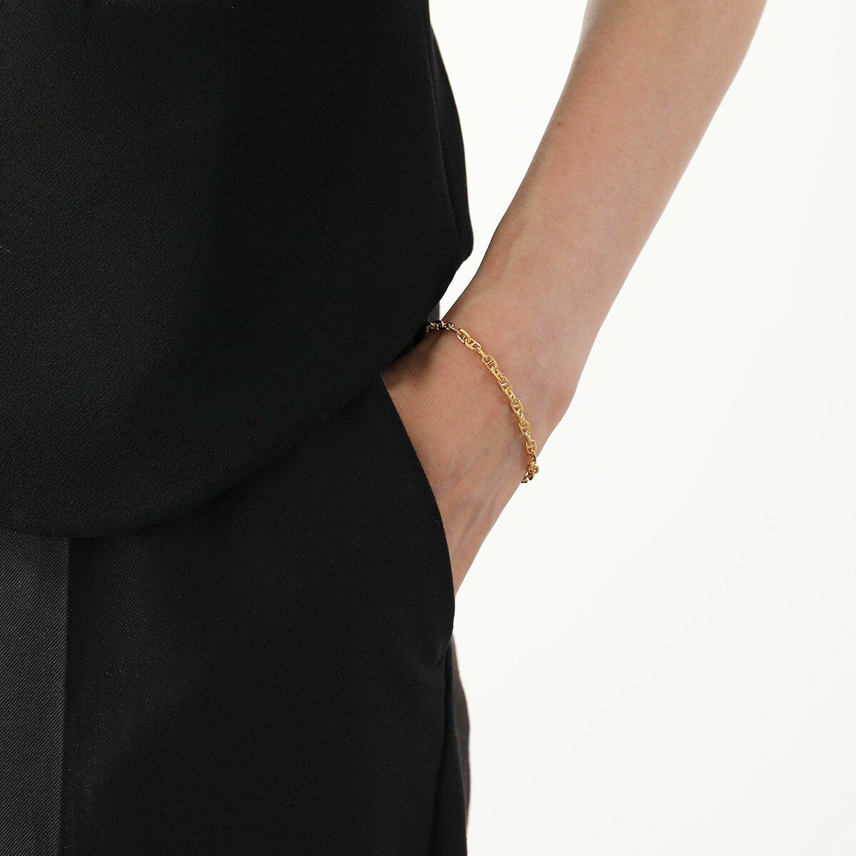 【最大2万円OFFクーポン対象・5/17～5/18限定】TOMWOOD トムウッド ブレスレット Cable Bracelet Gold ケーブル 100088 レディース メンズ チェーン シルバー925 アクセサリー GOLD 3