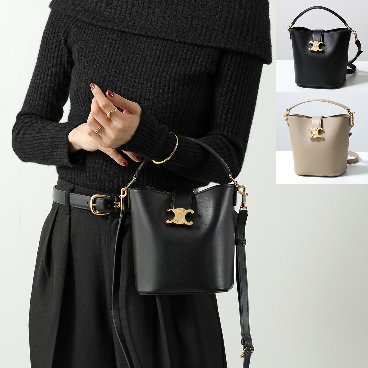 CELINE セリーヌ ハンドバッグ Small Bucket Louise スモール バケット ルイーズ 119173FX9.04LU 119173FX9.38NO 119173FX9.03SA レディース ショルダーバッグ トリオンフ 鞄 カラー3色