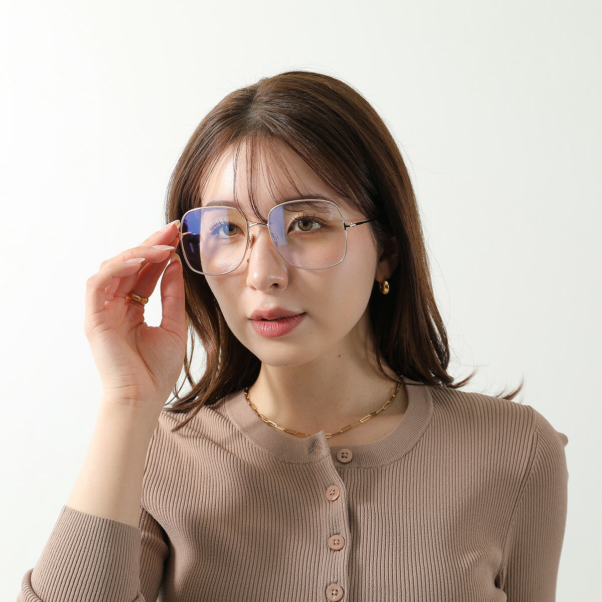 【最大2万円OFFクーポン対象・4/15限定】TOM FORD トムフォード メガネ TF6048-B FT6048-B レディース ティアドロップ型 ブルーライトカット メタルフレーム 細フレーム フルリム クリングスタイプ カラー2色