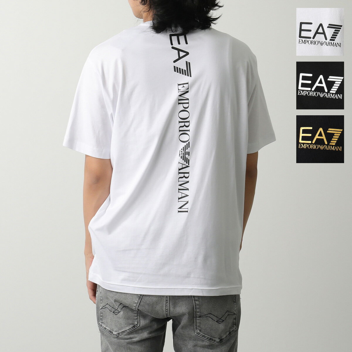EA7 EMPORIO ARMANI エアセッテ エンポリオアルマーニ Tシャツ 7M000567 AF10375 メンズ 半袖 カットソー クルーネック コットン ロゴT カラー3色【dc_kikaku】
