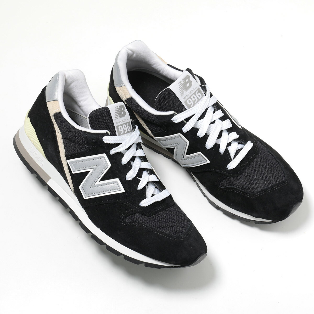 New Balance ニューバランス スニーカー U996BL メンズ ローカット Nロゴ ワイズD ピッグスキン スエード メッシュ 2.5cm ブラック