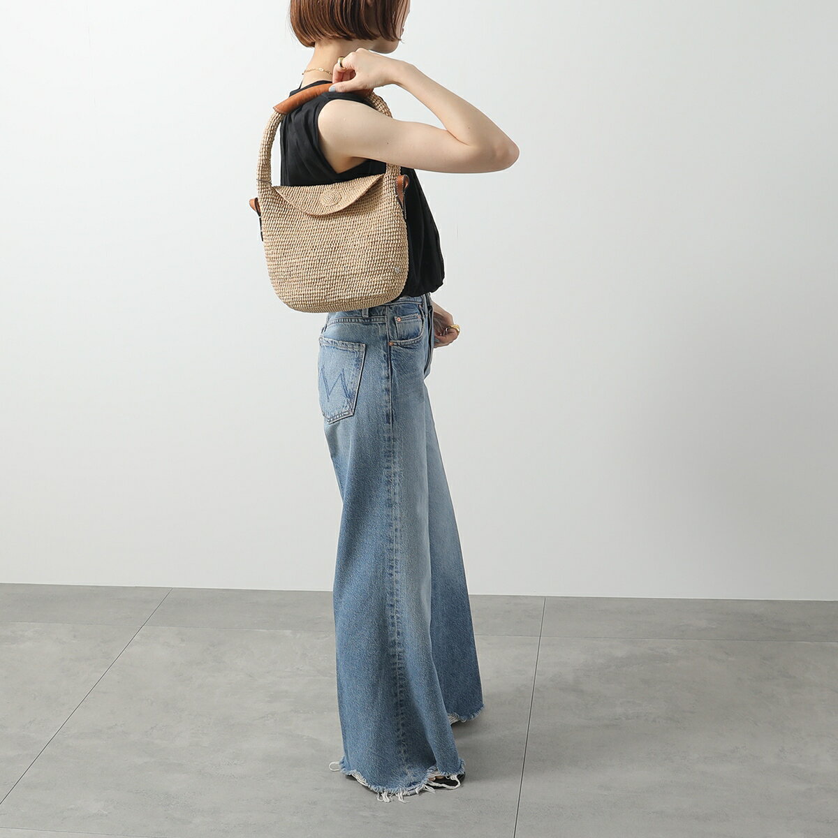 HELEN KAMINSKI ヘレンカミンスキー かごバッグ YALA MINI SAC レディース ラフィ...