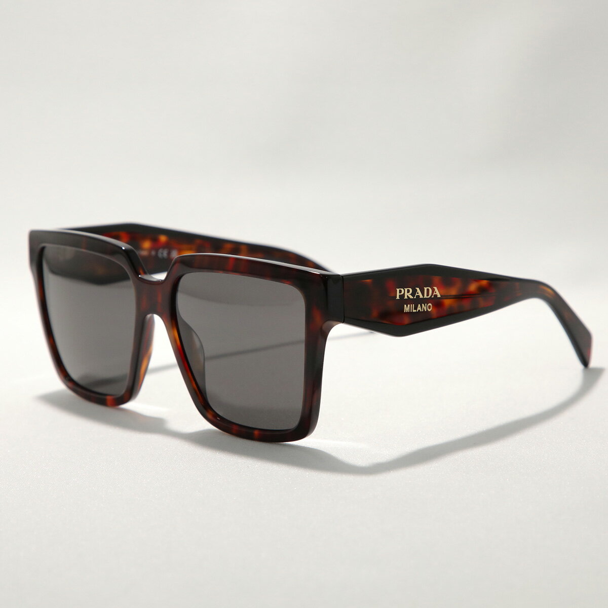 PRADA(プラダ) サングラス - SPR14G 黒 プラダ PRADA アイウェア 72□16 SPR14G ブラック プラスチック