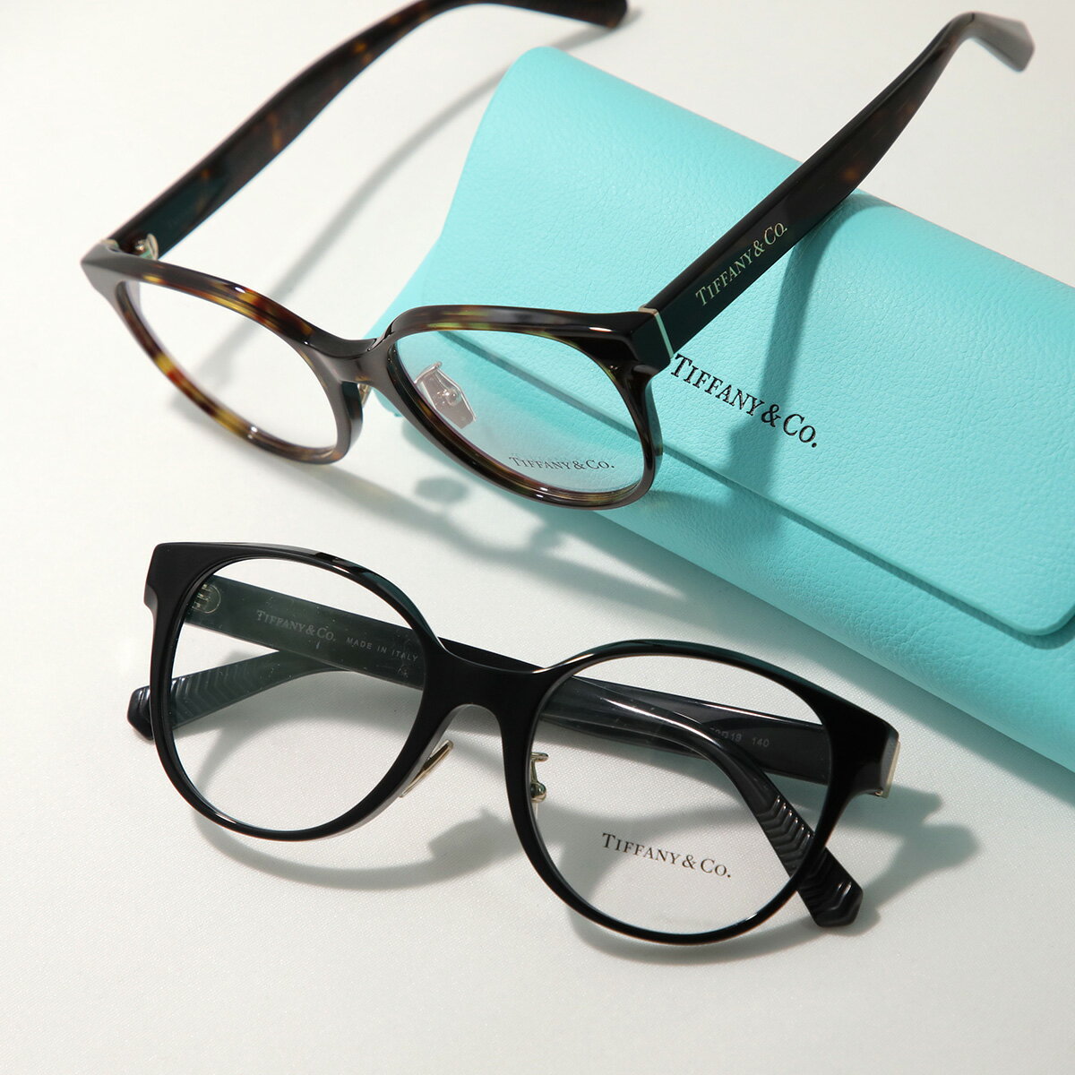 Glasses - Tiffany&Co. ティファニー メガネ TF2264-D レディース ラウンド型 アジアンフィット セルフレーム フルリム クリングスタイプ めがね 眼鏡 ロゴ アイウェア