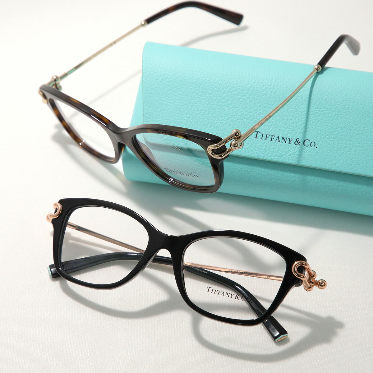 Rakuten - Tiffany&Co. ティファニー メガネ HardWear ハードウェア TF2266 レディース スクエア型 セルフレーム フルリム めがね 眼鏡 ロゴ アイウェア コンビネーション