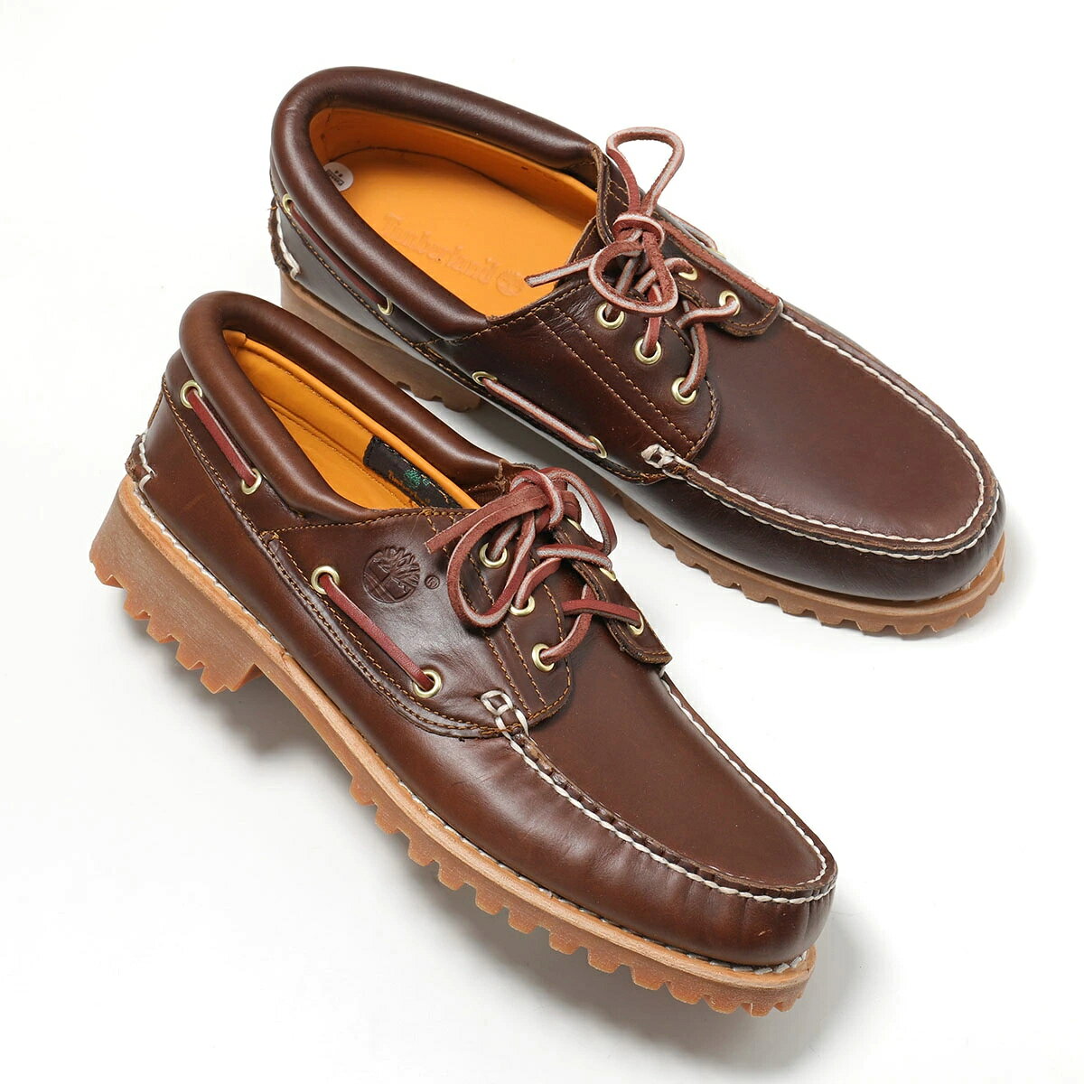 Timberland ティンバーランド ブーツ デッキシューズ BOAT SHOE 030003 メンズ レザー モカシン ラバーソール 3eye 3.5cm 靴 214/BROWN