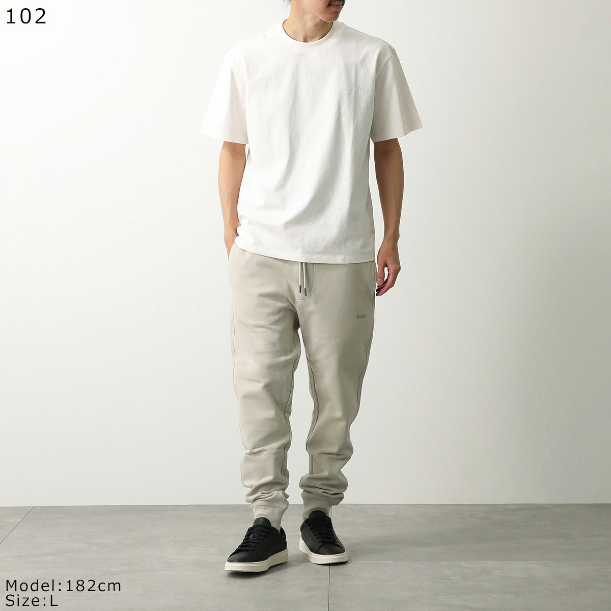 HUGO BOSS ヒューゴボス Tシャツ DAPOLINO 50488330 メンズ 半袖 クルーネック ロゴT ロゴプリント コットンジャージー カットソー