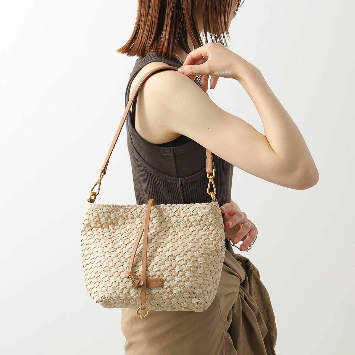 GIANNI CHIARINI ジャンニキアリーニ ハンドバッグ MERCY マーシー BS11766 COMMCNPG-INT レディース ショルダーバッグ かごバッグ 鞄 NATURALE