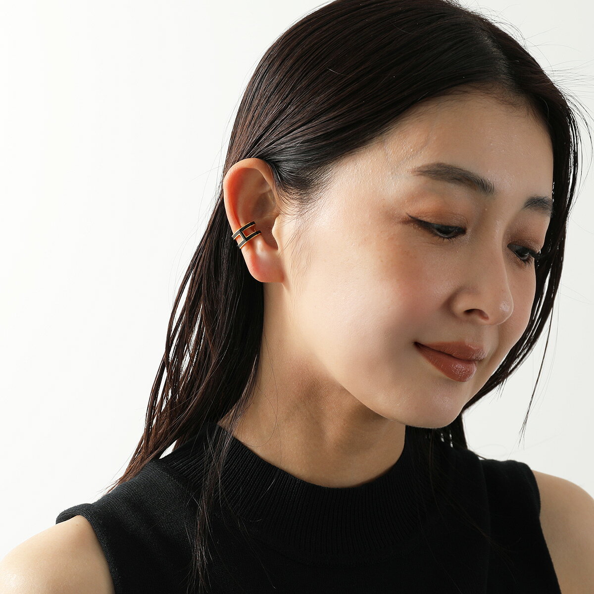 HERMES エルメス イヤーカフ ポップアッシュ Pop H ear cuff 100094F レディース ...