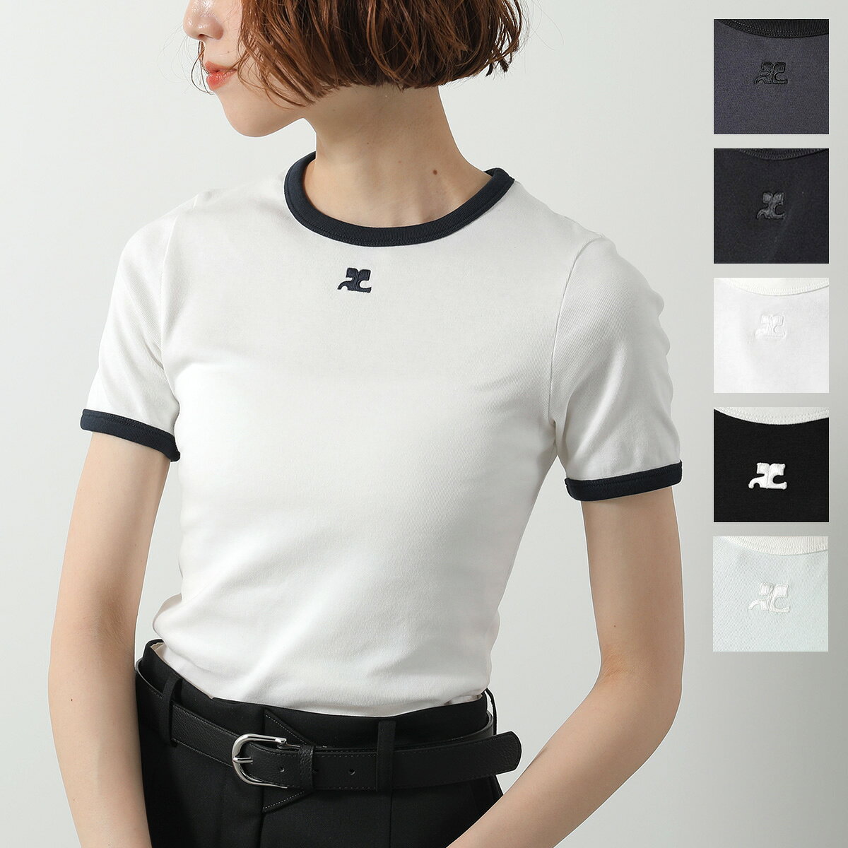 Courreges クロップドトップ Mサイズ ブラック/ホワイト クレージュ 楽天市場】クレージュ（ブランドクレージュ）（トップス｜レディース トップス
