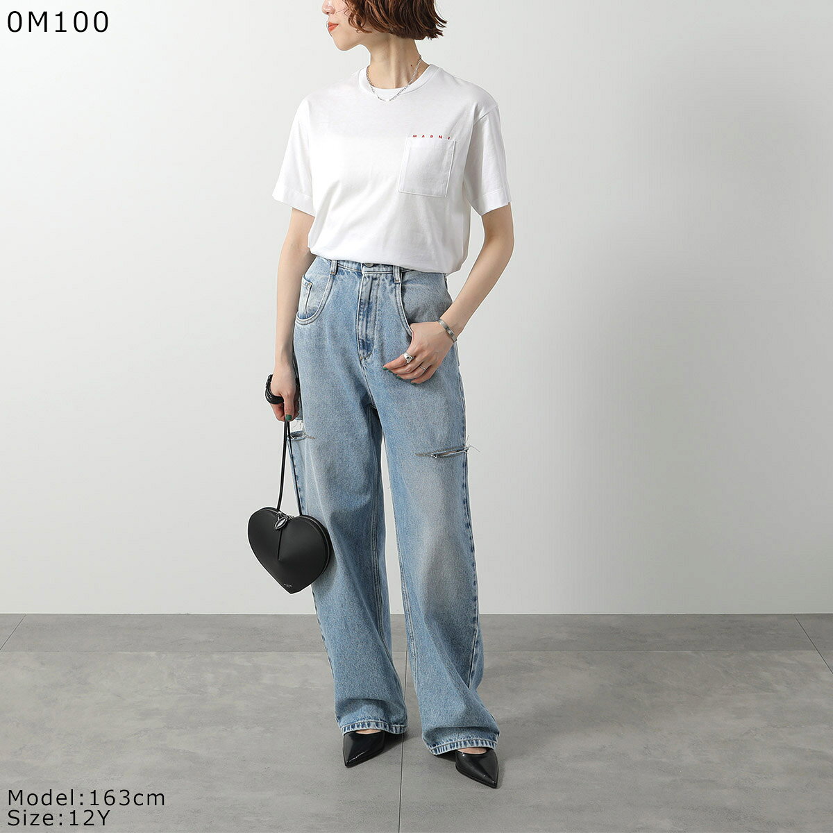 MARNI KIDS マルニ キッズ Tシャツ M01415 M00RF レディース ガールズ 半袖 カット...