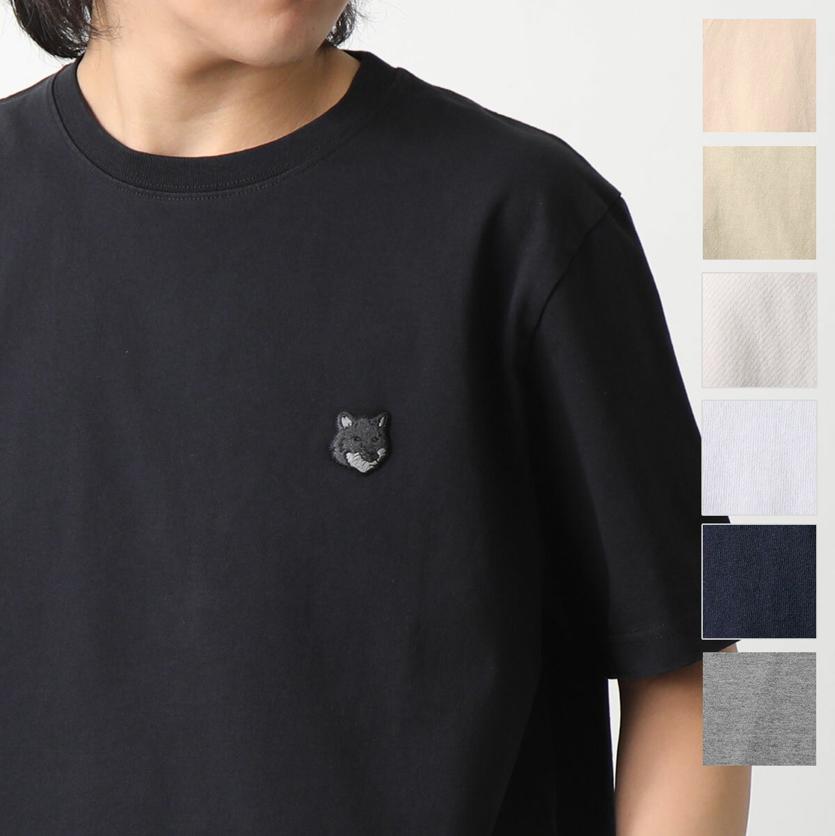 MAISON KITSUNE メゾンキツネ Tシャツ BOLD FOX HEAD フォックスヘッド コンフォート PM00108KJ7025 MM00127KJ0118 メンズ 半袖 カットソー クルーネック