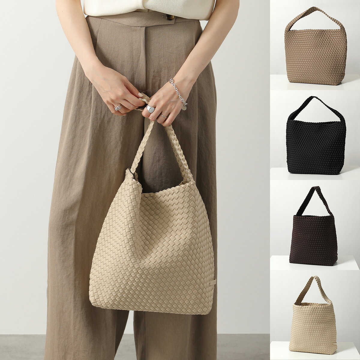 Rakuten - NAGHEDI ナゲディ トートバッグ Nomad Medium Hobo SN04023LD レディース ネオプレン メッシュ 編み込み ポーチ付き 鞄【dc_kikaku】
