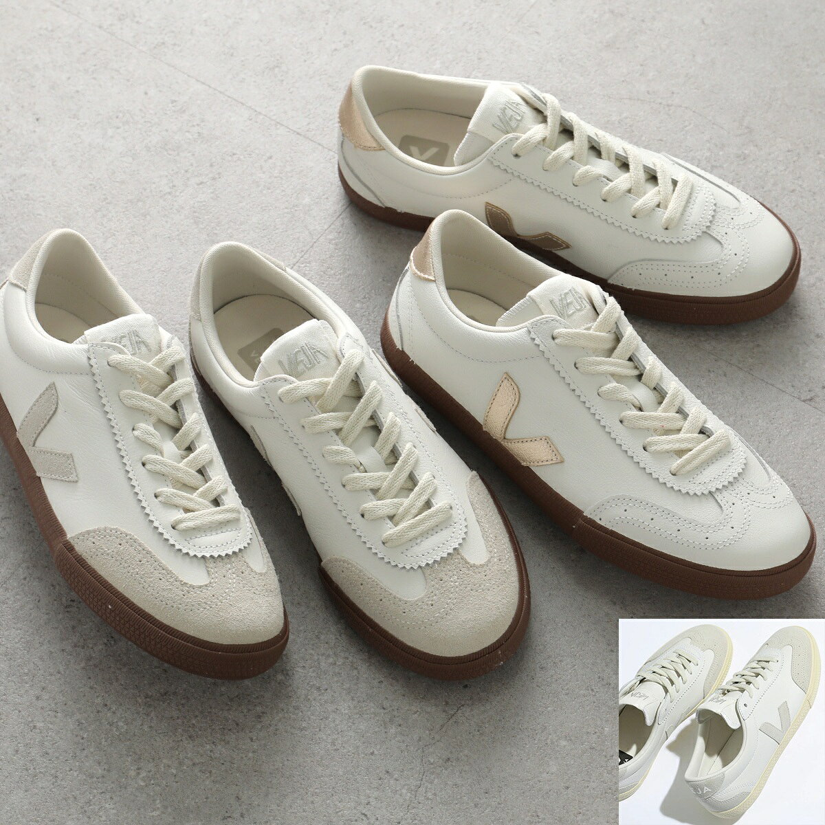 VEJA ヴェジャ スニーカー VOLLEY O.T. LEATHER ボレー レディース ローカット スエード レザー ロゴ 刺繍 シューズ 靴