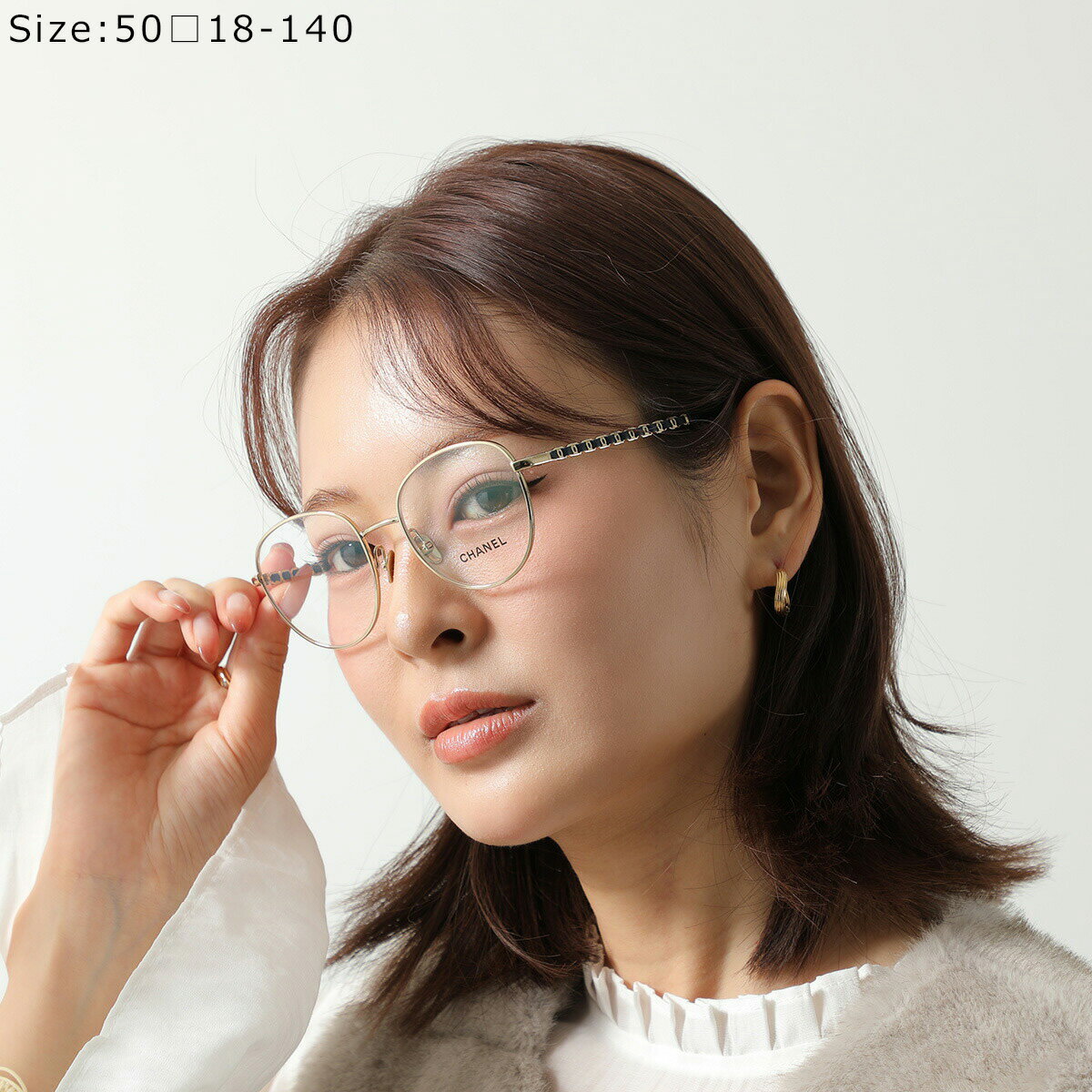 【最大2万円OFFクーポン対象・6/14～6/15限定】 CHANEL シャネル メガネ 2223-Q レディース ボストン型 メタルフレーム フルリム 細フレーム クリングスタイプ ココマーク CCロゴ めがね 眼鏡 アイウェア 3