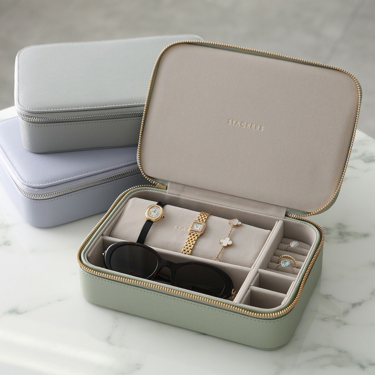 STACKERS スタッカーズ トラベルジュエリーボックス Travel Jewellery & Accessory Box レディース ポーチ アクセサリーケース 時計 アイウェア 小物入れ
