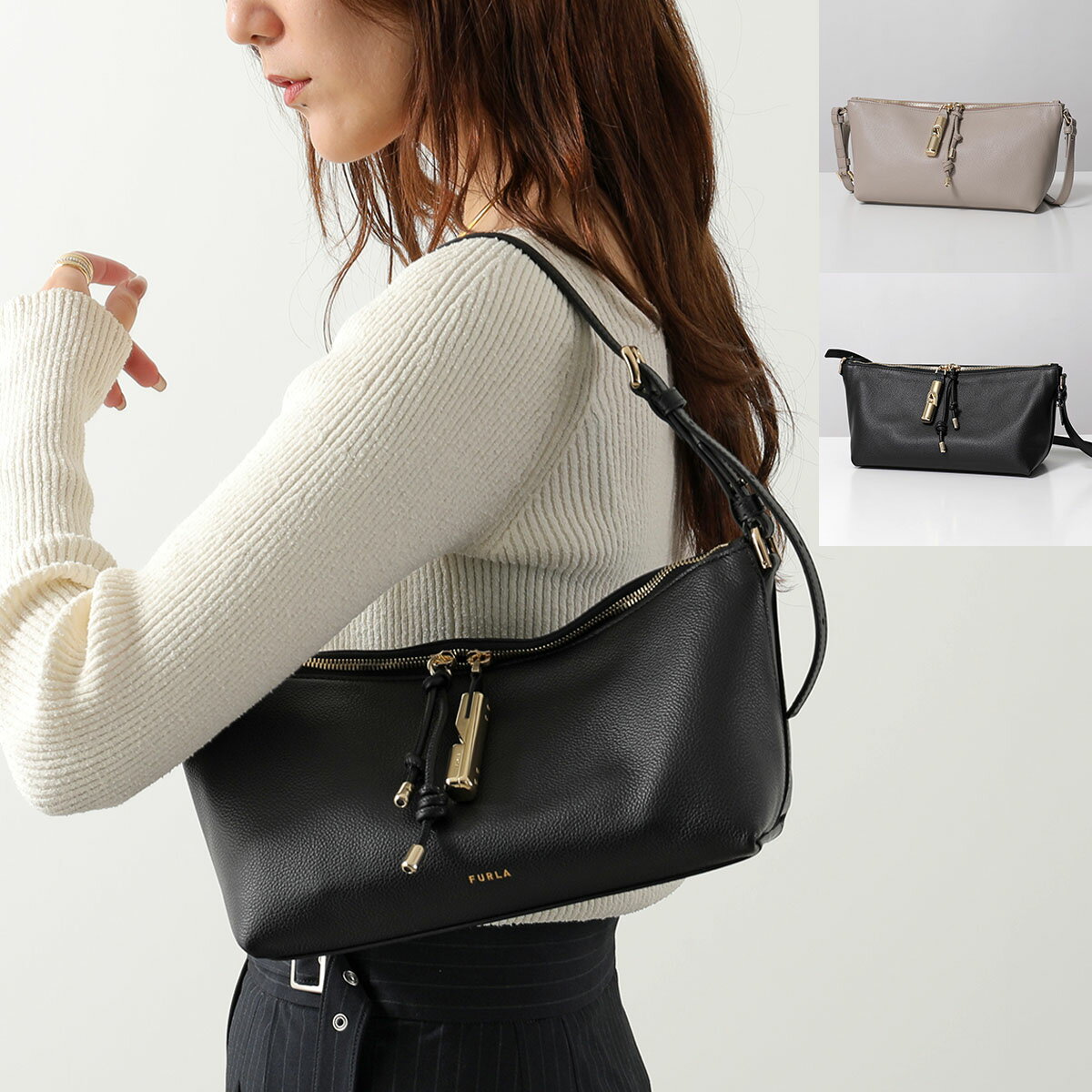Furla - Furla フルラ ショルダーバッグ DEBBY MINI デビー ミニ WE00865 BX3353 レディース レザー クロスボディ ロゴ 鞄 WE00865_BX3353_1007_O6000