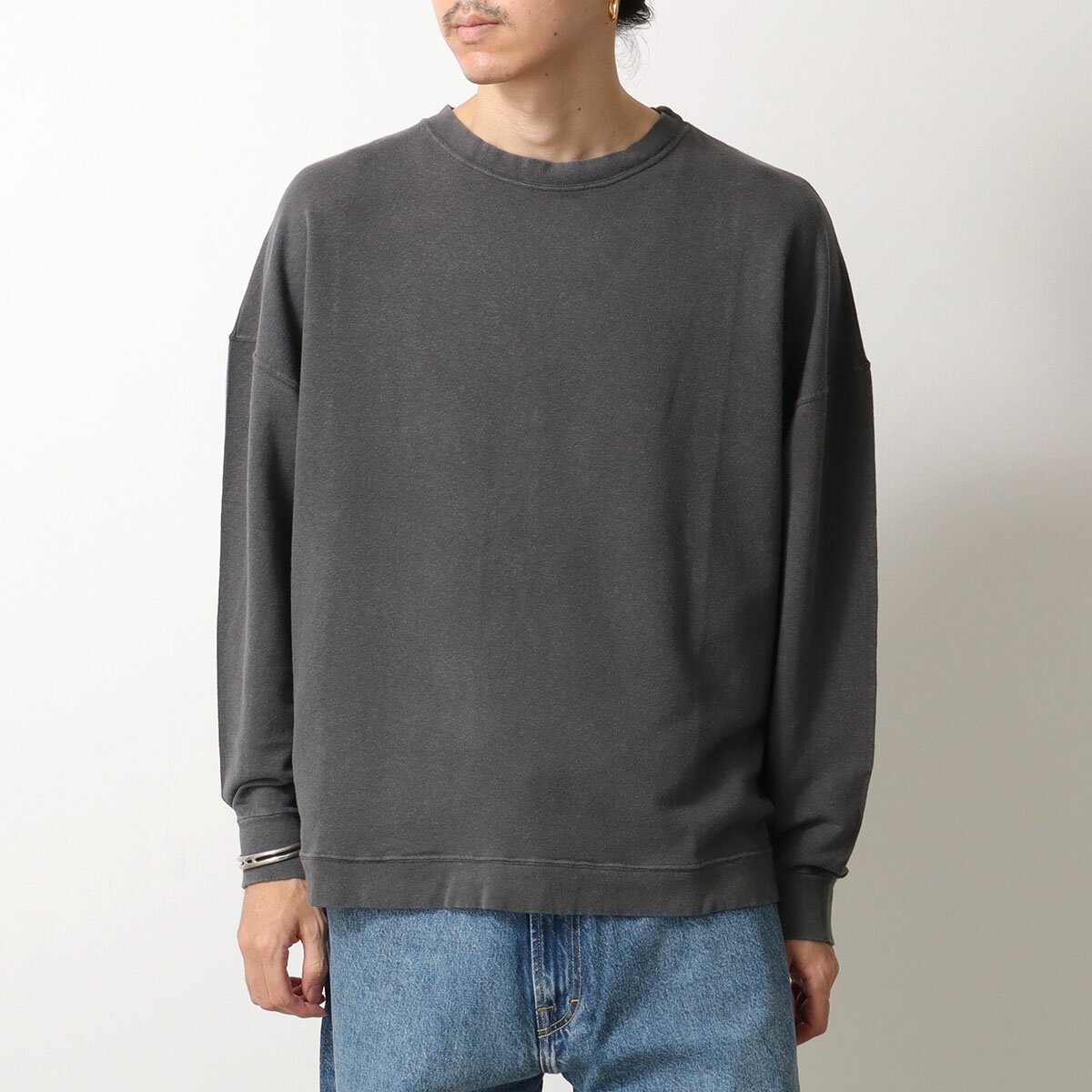 OUR LEGACY アワーレガシー スウェットシャツ M2266SW メンズ 長袖 トレーナー 無地 クルーネック トレーナー WashedBlackRogueLoopback