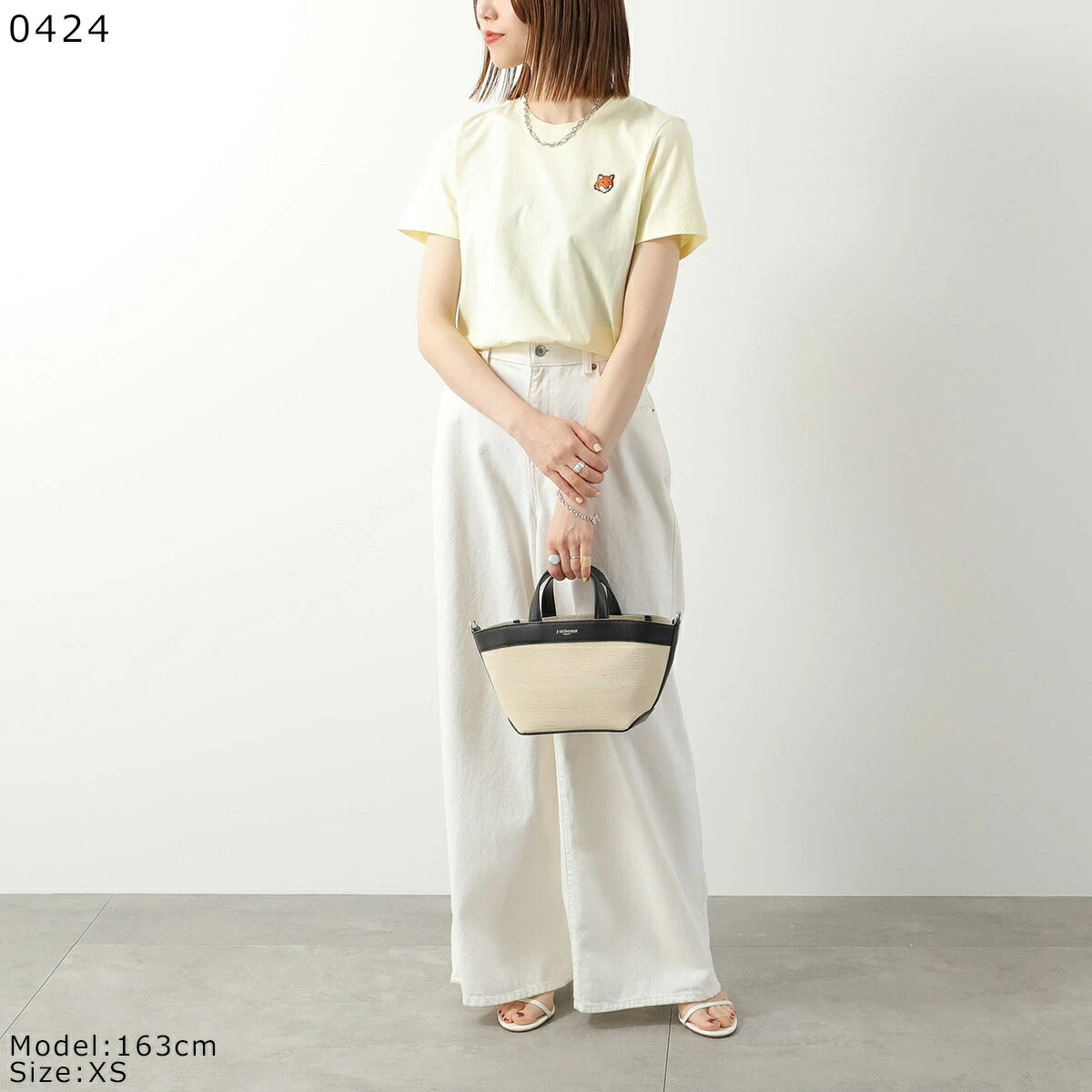【最大2万円OFFクーポン対象・7/25～7/26限定】MAISON KITSUNE メゾンキツネ Tシャツ FOX HEAD フォックスヘッド レギュラー PW00113KJ7026 レディース コットン 半袖 カットソー【dc_kikaku】