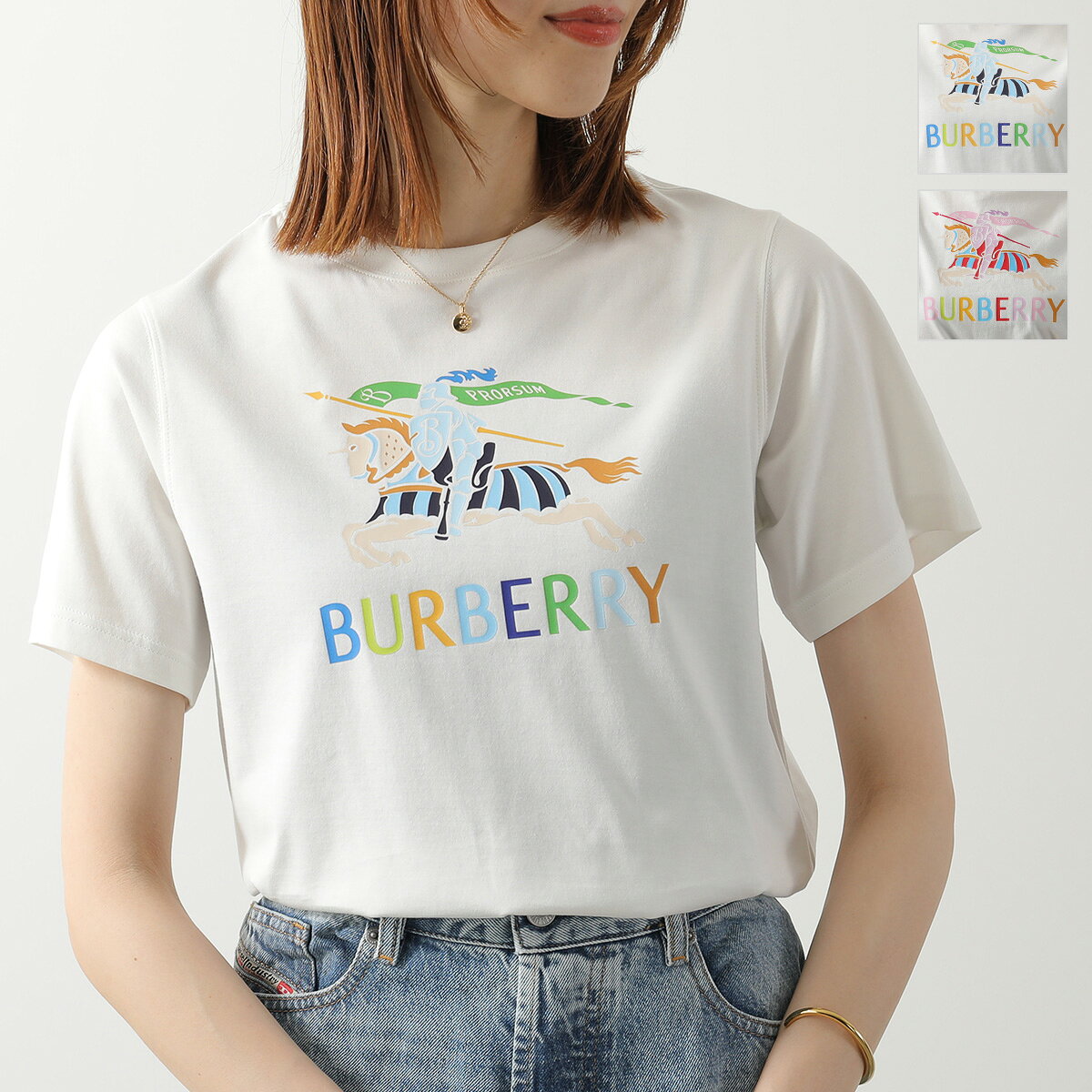 Rakuten - BURBERRY KIDS バーバリー キッズ Tシャツ 8117586 8117585 レディース ガールズ 半袖 カットソー コットン クルーネック ロゴ