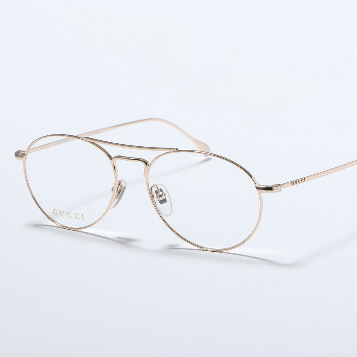 Rakuten - GUCCI グッチ メガネ GG1187O メンズ ティアドロップ型 メタルフレーム 細フレーム フルリム クリングスタイプ ダブルブリッジ めがね 眼鏡 ロゴ アイウェア 伊達メガネ