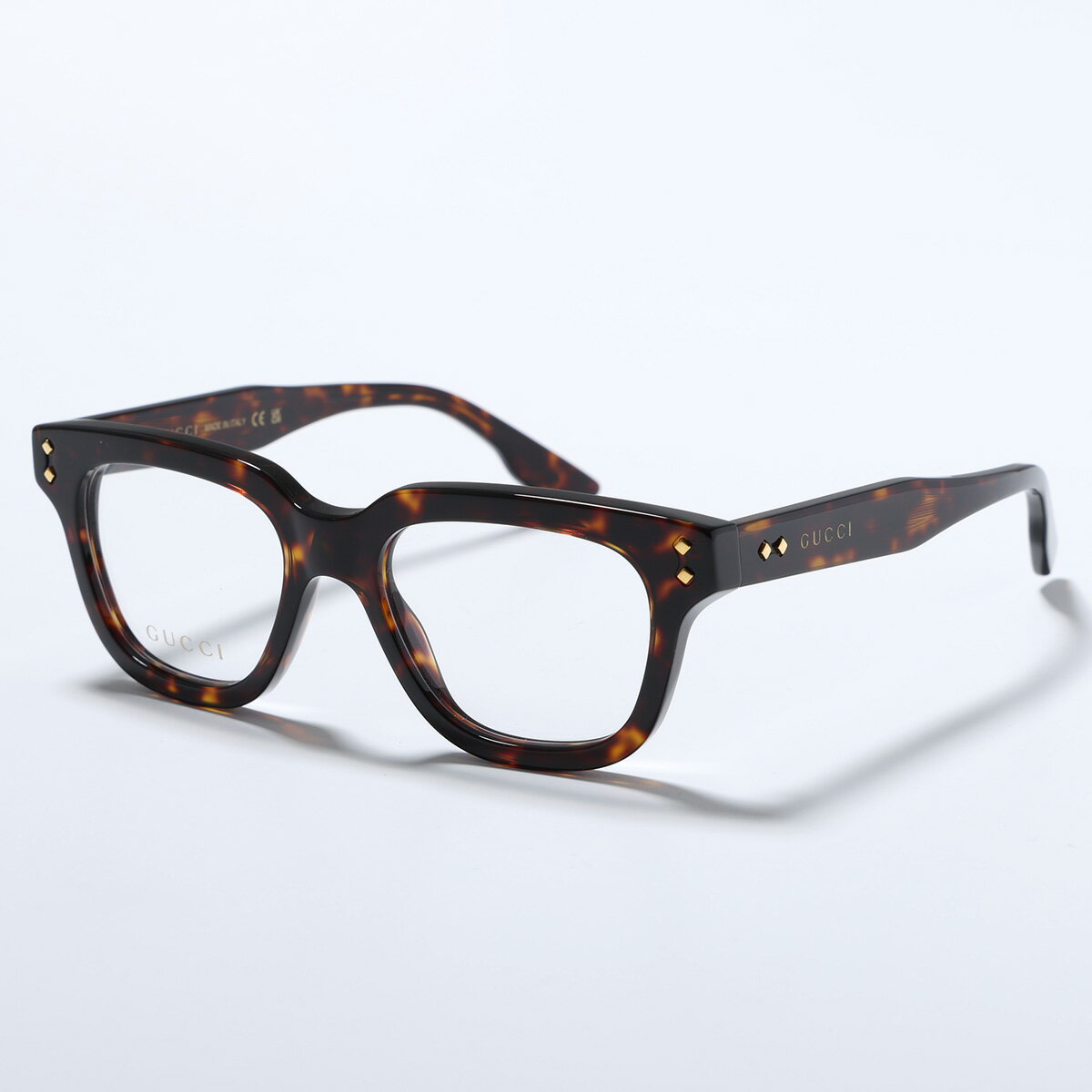 GUCCI - GUCCI グッチ メガネ GG1219O メンズ レディース ウェリントン型 セルフレーム フルリム 黒縁 めがね 眼鏡 ダテ ロゴ アイウェア