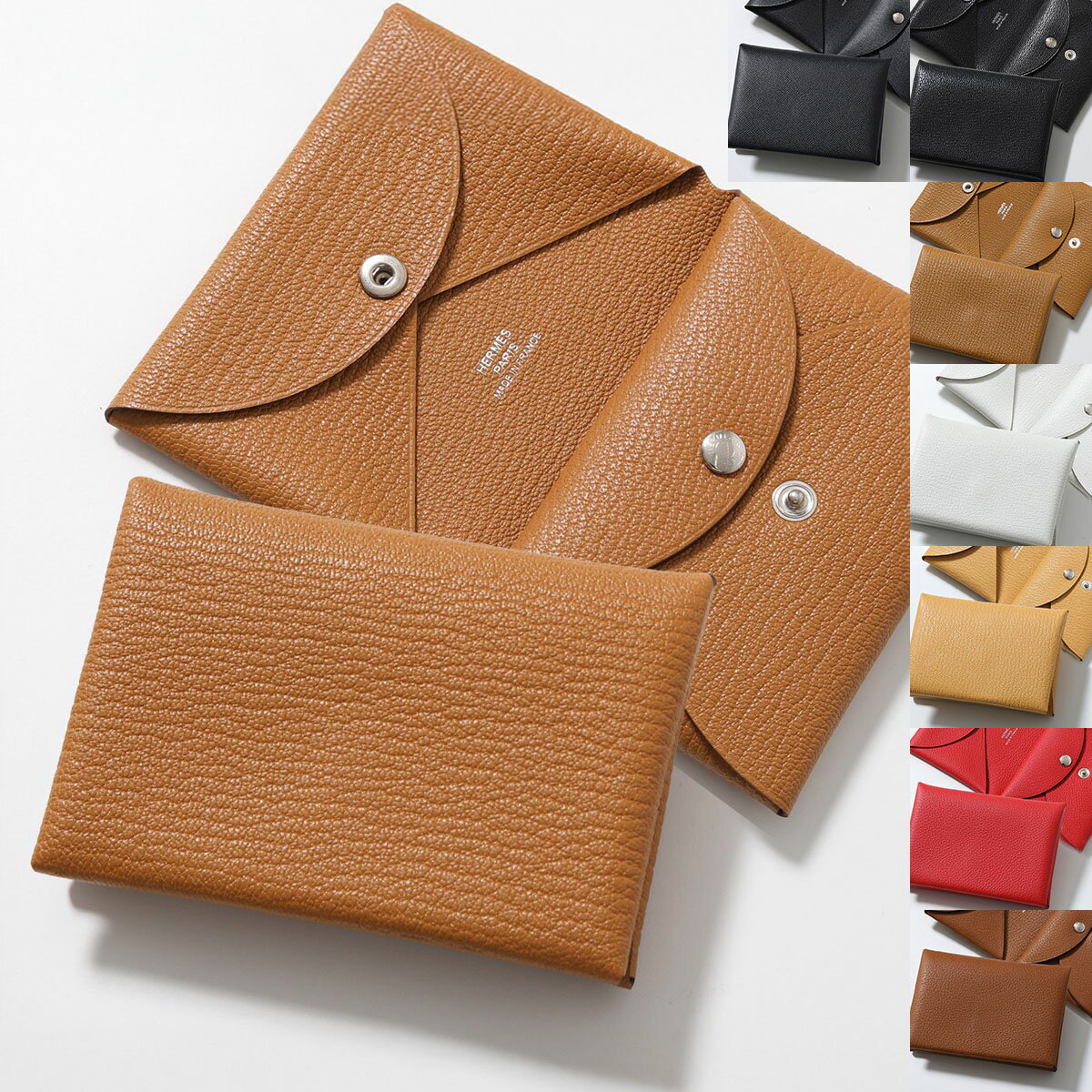 Hermes - HERMES エルメス コインケース カルヴィデュオ CALVI DUO 083035CK 082977CK 083416CK 085119CK 085238CK 084692CK レディース シェーブル エバーカラー シャムキラ マダム レザー カードケース ミニ財布
