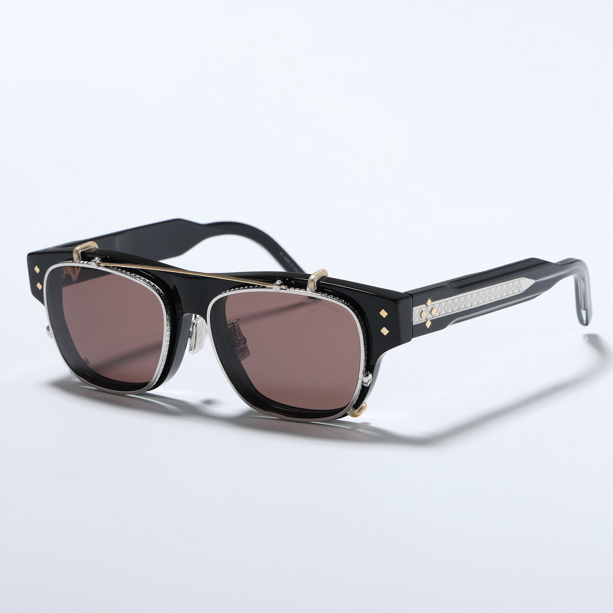 Other - 【6/4-20時～6/5限定・ポイント2倍】 Dior ディオール メガネ CD DiamondO S10F 10BB DM40158F CL303 メンズ スクエア型 セルフレーム クリップオンサングラス付き クリングスタイプ ブルーライトカット 2WAY ブラック