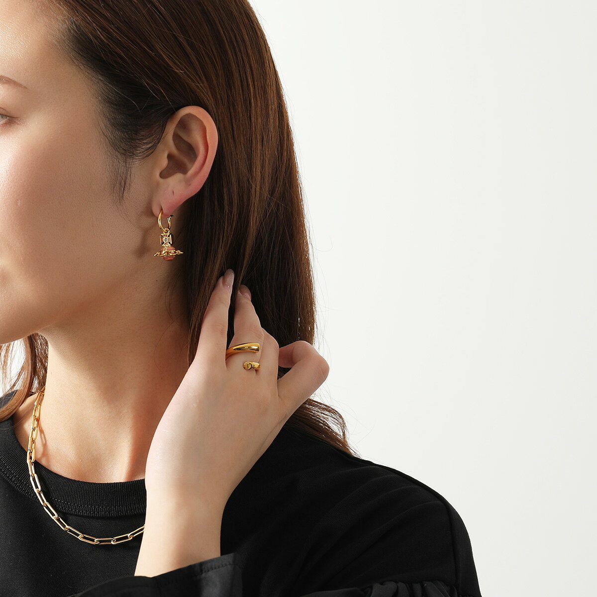 Vivienne Westwood ヴィヴィアンウエストウッド ピアス CAPUCINE カプシーヌ 6202017T レディース オーブ ラインストーン フラワー アクセサリー