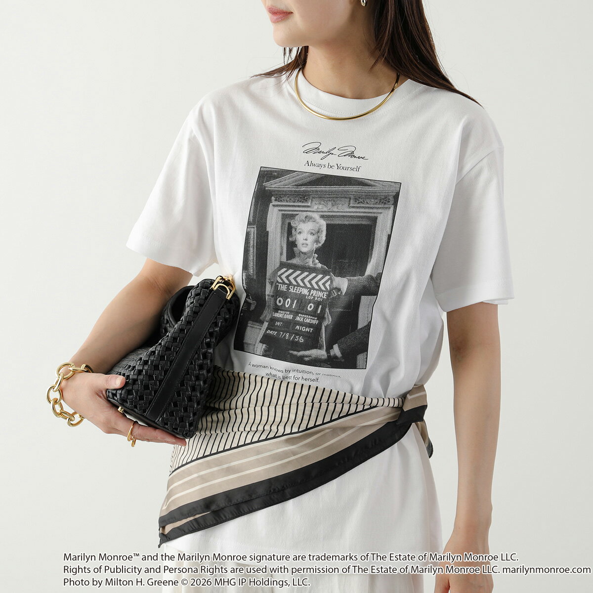 GOODROCKSPEED グッドロックスピード Tシャツ 26MRM103W レディース / Marilyn Monroe / マリリン・モンロー / フォトT プリント クルーネック ホワイト