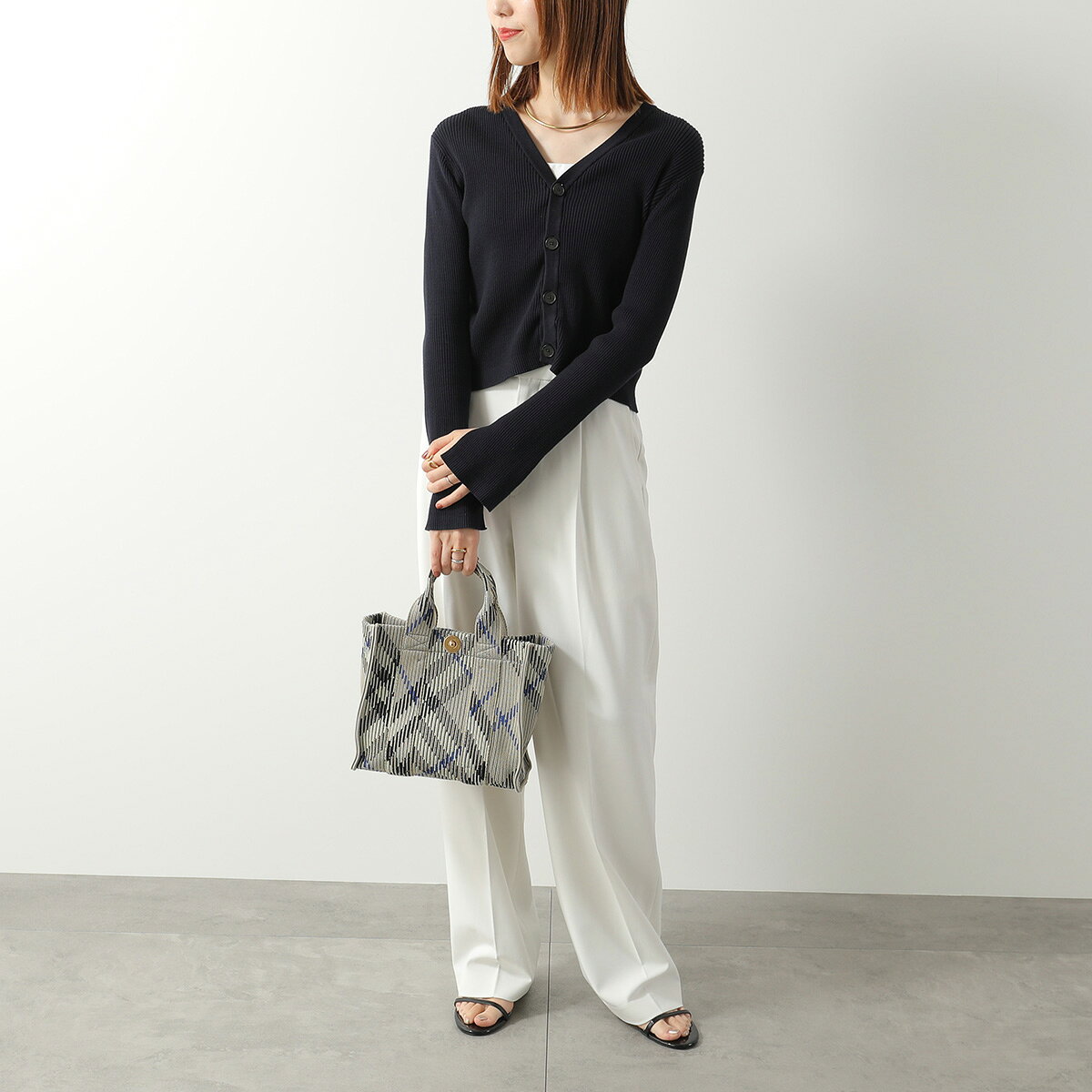 BURBERRY バーバリー ハンドバッグ LL MN KNIT TOTE 8090404 レディース バーバリーチェック ミニ auc-marks-run-10573119 インポートセレクトmusee サンプル画像2