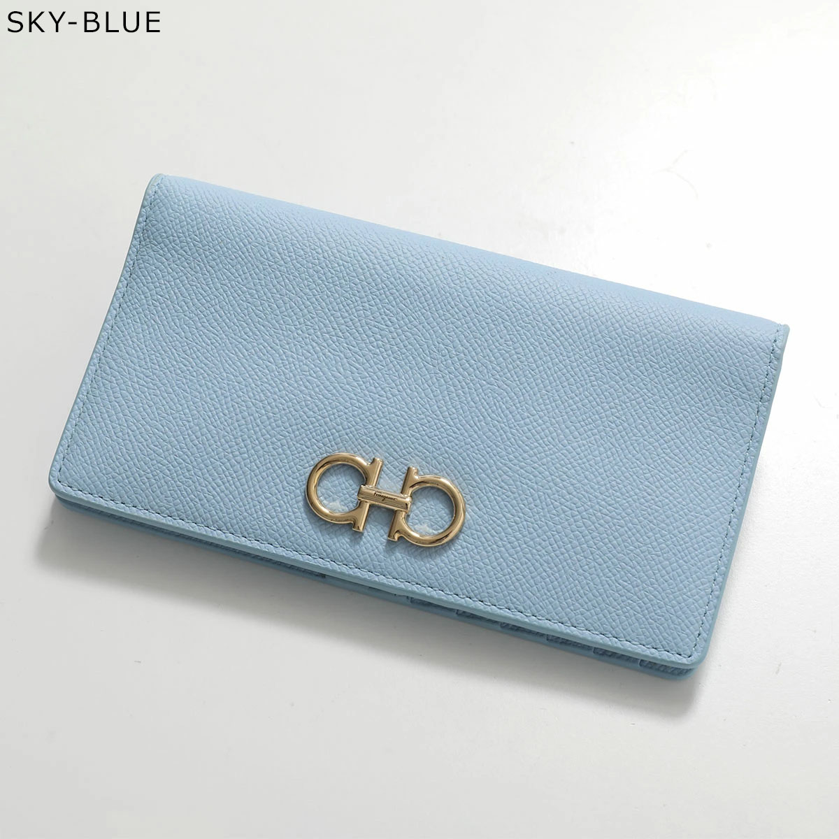 FERRAGAMO フェラガモ 二つ折り長財布 GANCINI ガンチーニ 22D779 774979 746639 7...