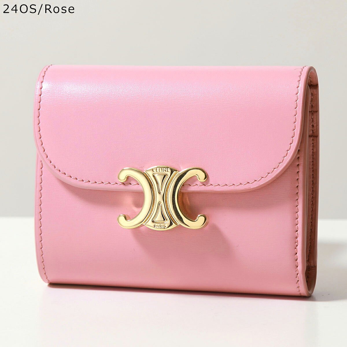 【最大2万円OFFクーポン対象・8/15～8/16限定】CELINE セリーヌ 二つ折り財布 Small Flap Wallet 10D783DPV レディース トリオンフ ミニ財布 レザー スモールウォレット 10D783DPV.38SI